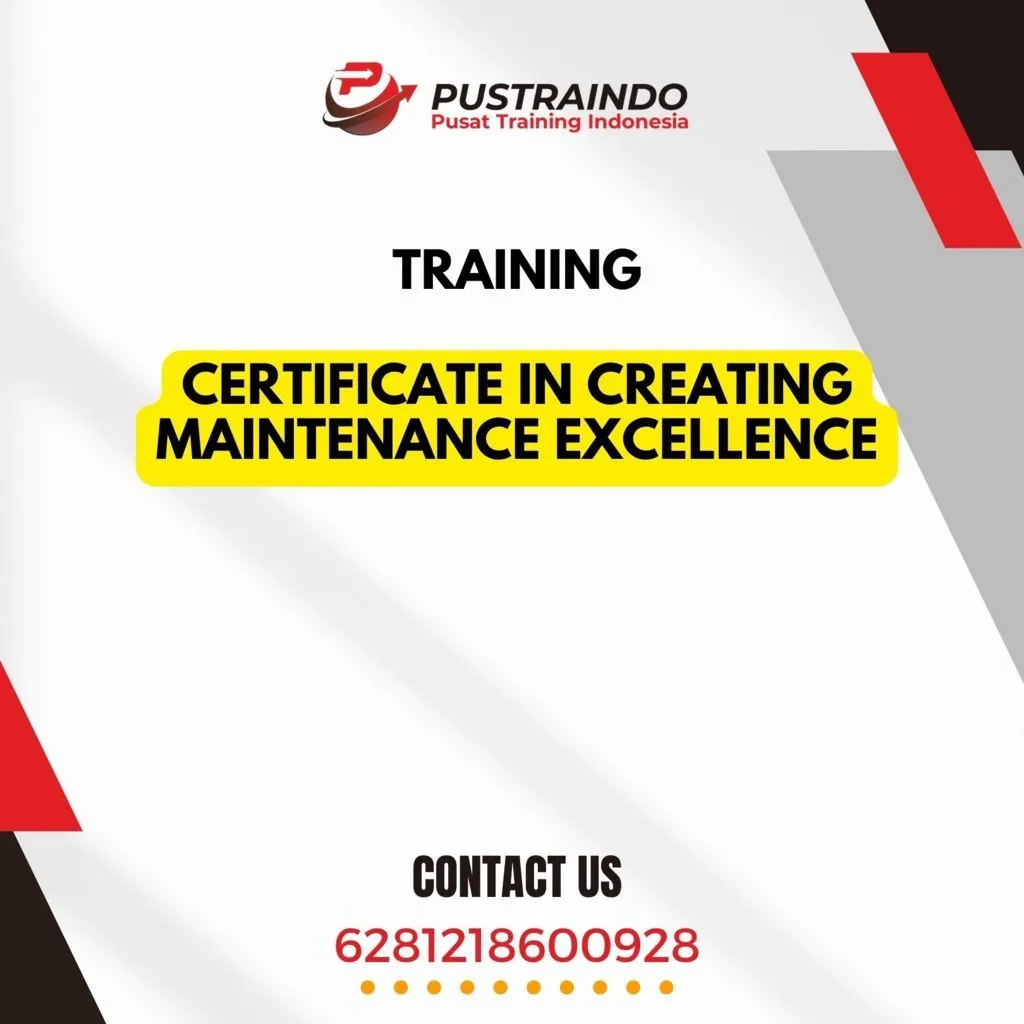 Training Certificate in Creating Maintenance Excellence